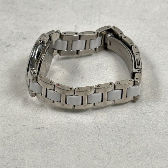 Skagen Watch Womens 30mm MOP Dial Steel White Silver Tone 6" Quartz New Battery - Picture 5 of 11